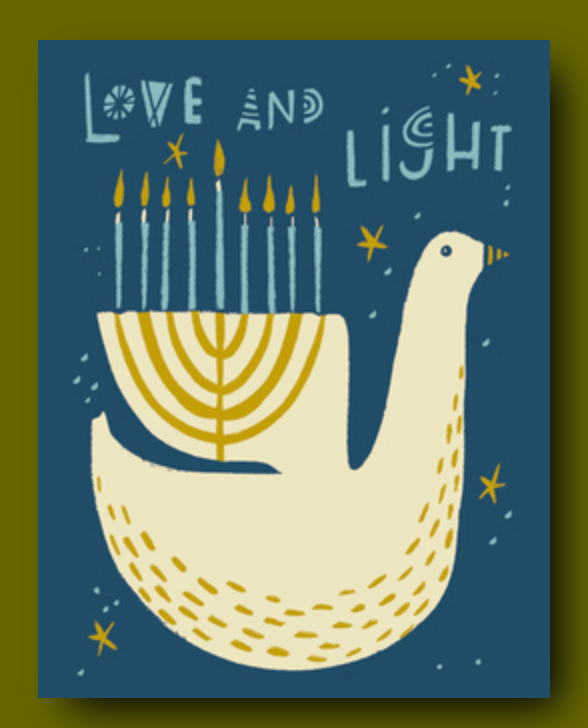 Love And Light Hanukkah Card
