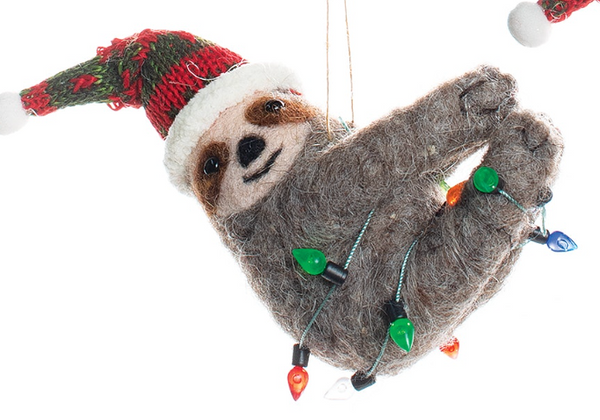 Felt Sloth Ornament