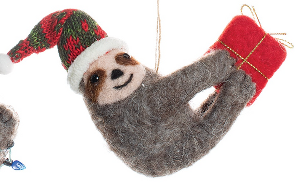 Felt Sloth Ornament