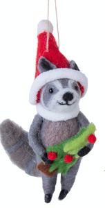 Felt Raccoon Ornament
