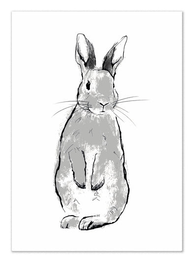 Grey Bunny Card