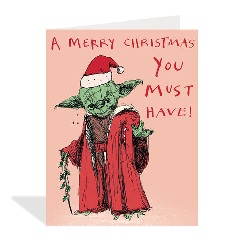 Halfpenny Postage Yoda Merry Christmas You Must Have! Card