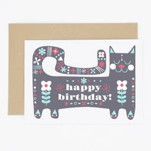 Madame Annie Cat Happy Birthday Card