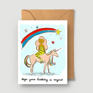 Abbie Ren Unicorn & Mermaid Hope Your Birthday Is Magical Card