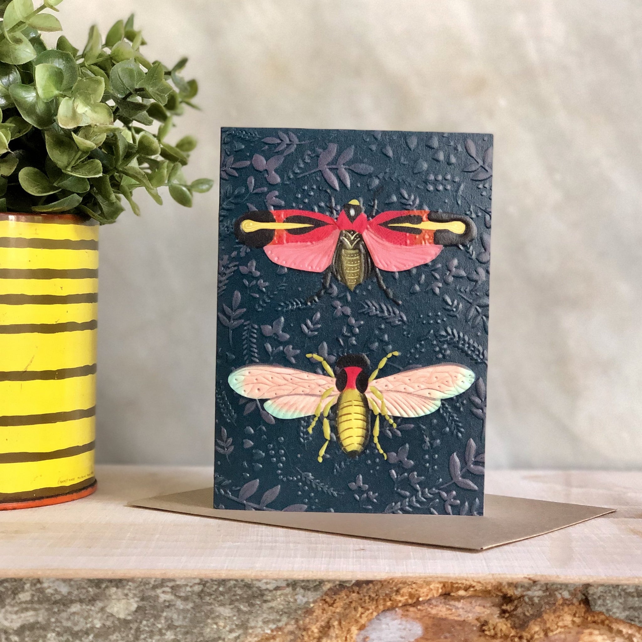 Embossed Moth Card