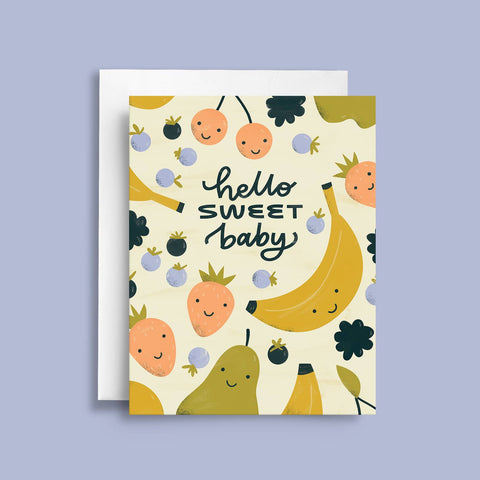 Hello Sweet Baby Fruit Card