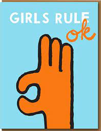 Girls Rule OK Card