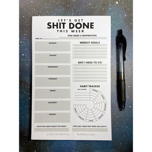 Let's Get Shit Done This Week Notepad