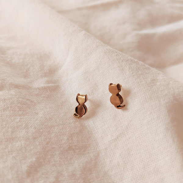 Mimi & August Hot Cat Earrings, Gold