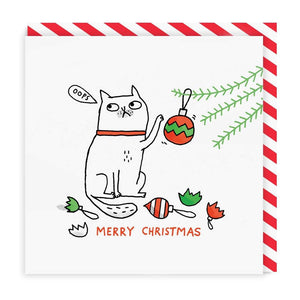 Oops Cat Merry Christmas Card