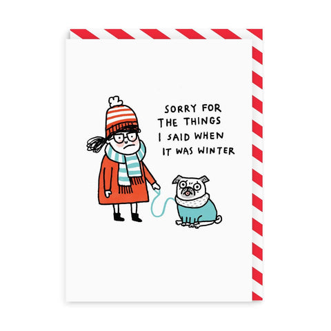 Gemma Correll Sorry For What I Said When It Was Winter Card