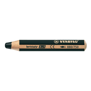 Stabilo Woody 3 In 1 Pencil, Black