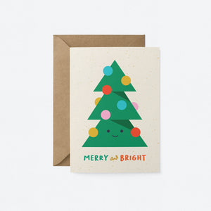 Merry And Bright Tree Card