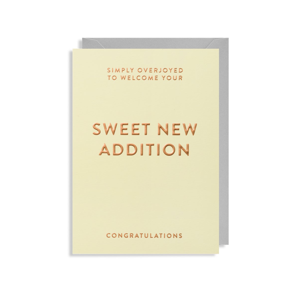 Simply Overjoyed To Welcome Your Sweet New Addition Card
