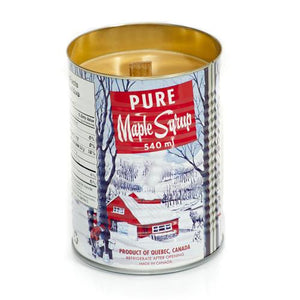 Maple Syrup Tin, 4.75" Wood Wick Candle