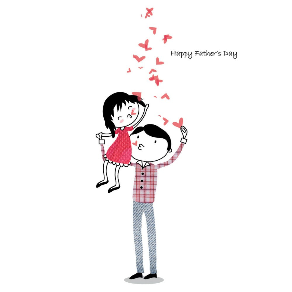 Happy Father's Day Hearts Card