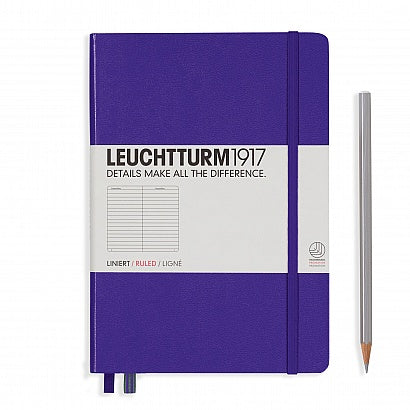 Leuchtturm 1917 Hardcover, Medium Dotted Notebook, Purple