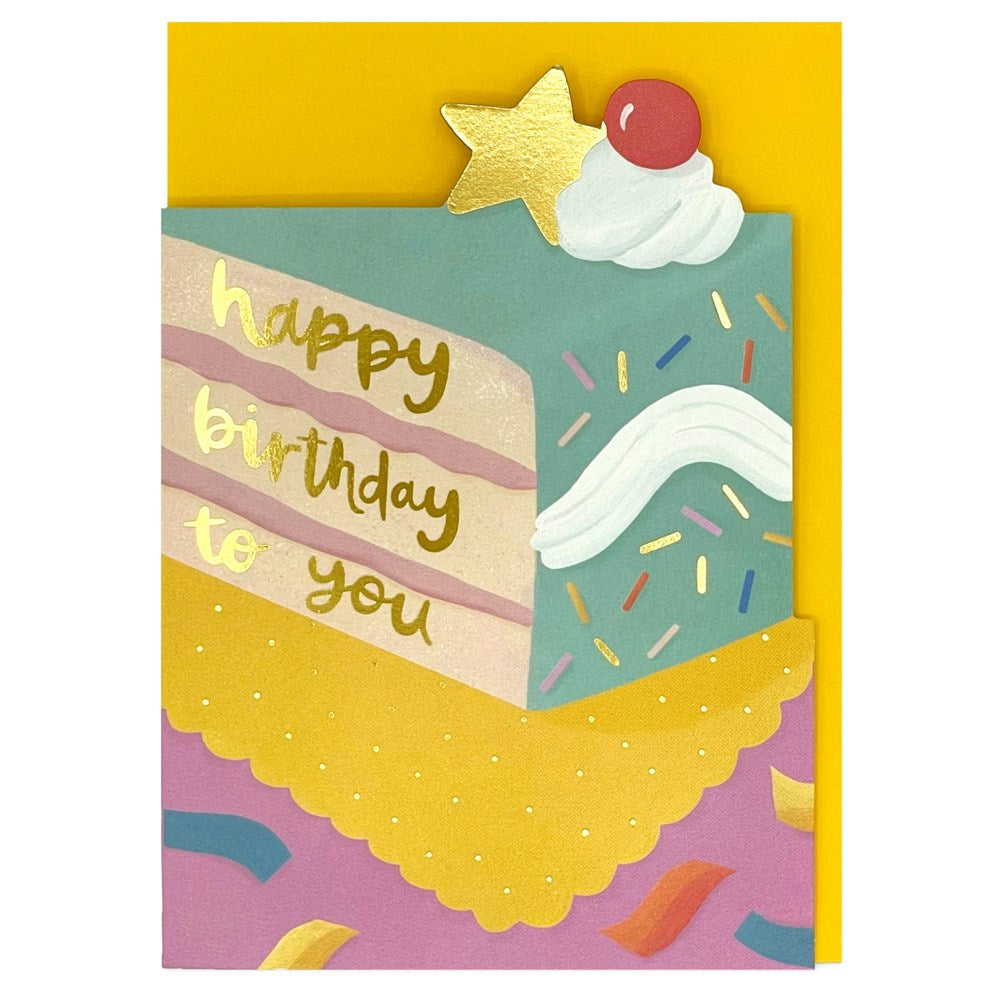 Happy Birthday To You Cake Slice Card