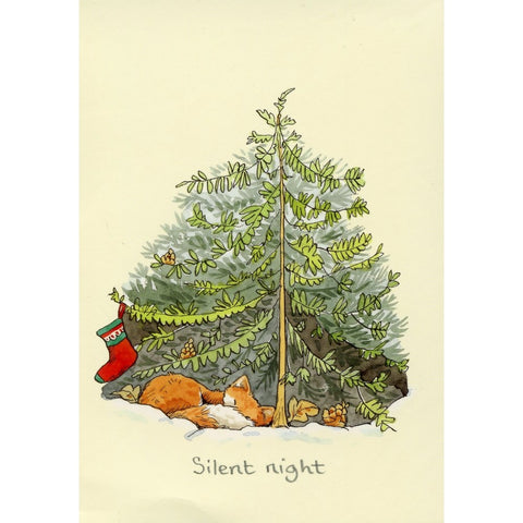 Silent Night Fox Card
